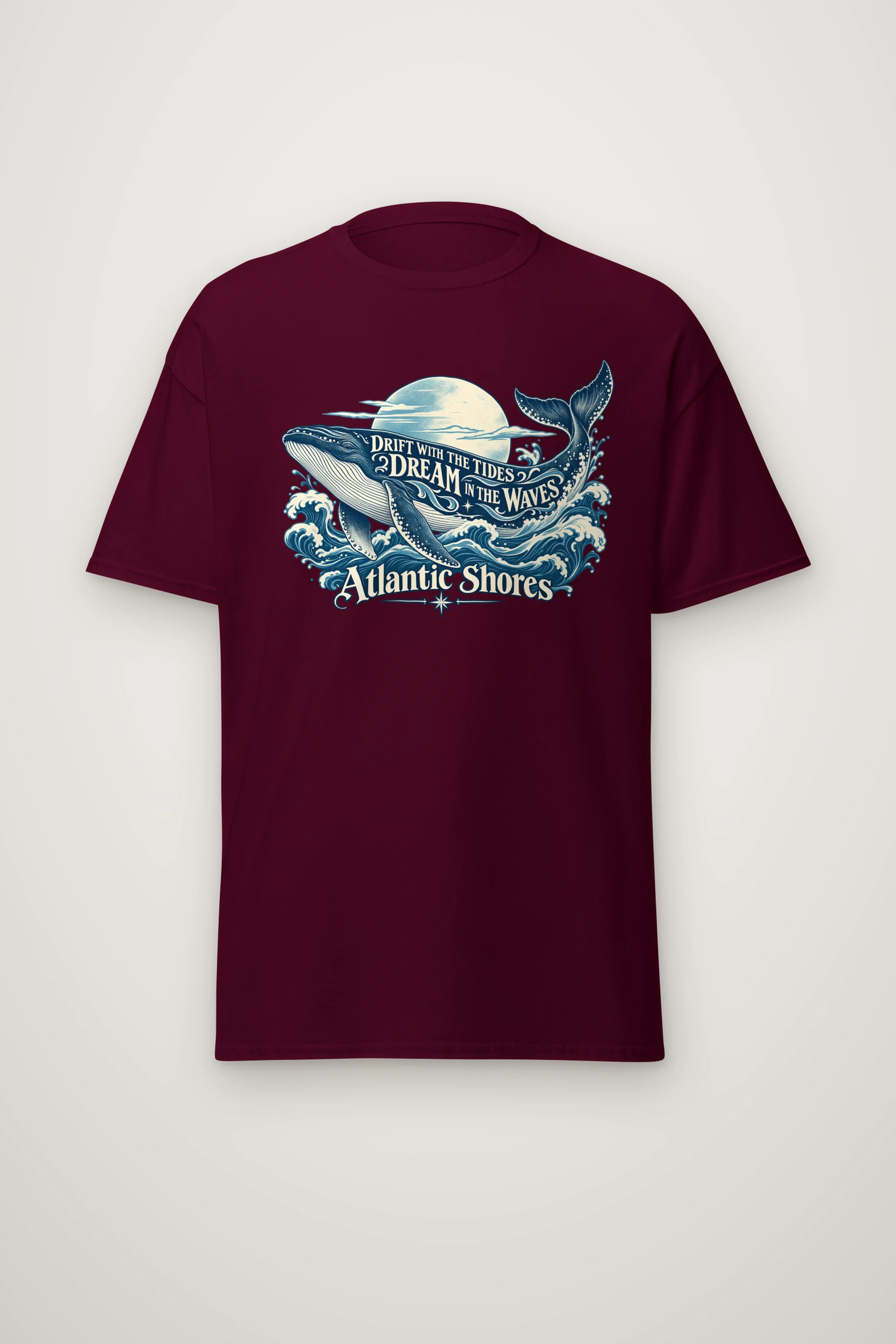 "Drift With The Tides" Heavyweight Unisex Crewneck T-shirt