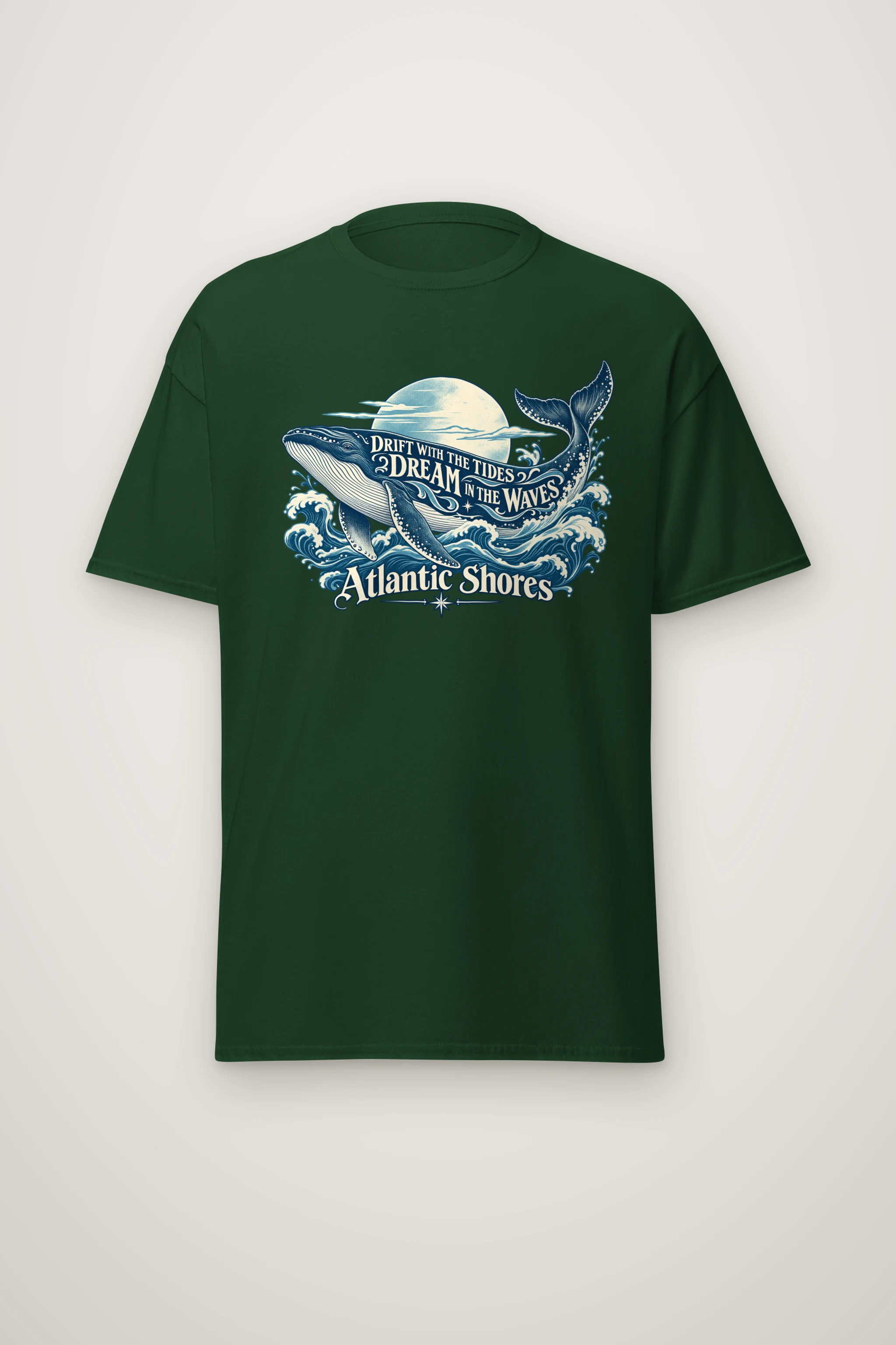 "Drift With The Tides" Heavyweight Unisex Crewneck T-shirt