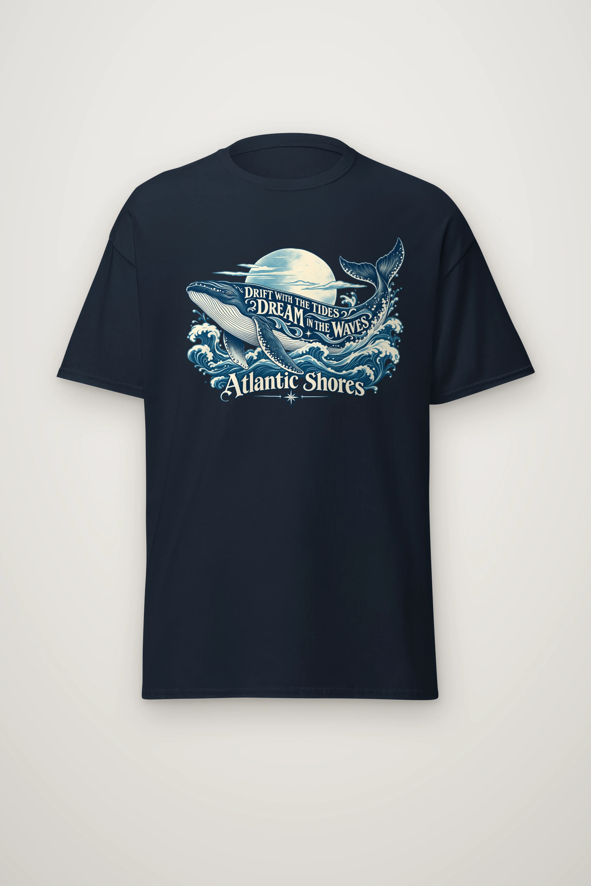 "Drift With The Tides" Heavyweight Unisex Crewneck T-shirt