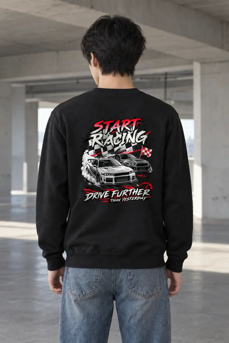 "Drive Further Than Yesterday" Heavy Blend Unisex Crewneck Sweatshirt