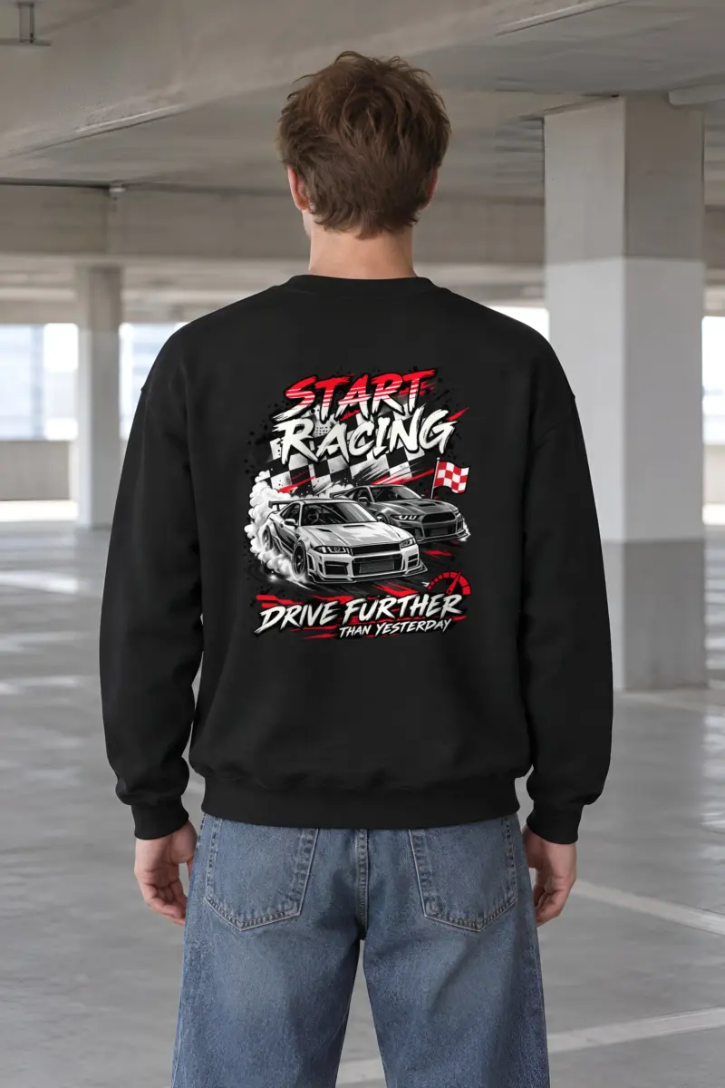 "Drive Further Than Yesterday" Heavy Blend Unisex Crewneck Sweatshirt