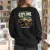 "Drive More Explore" Heavy Blend Unisex Crewneck Sweatshirt | Gildan 18000