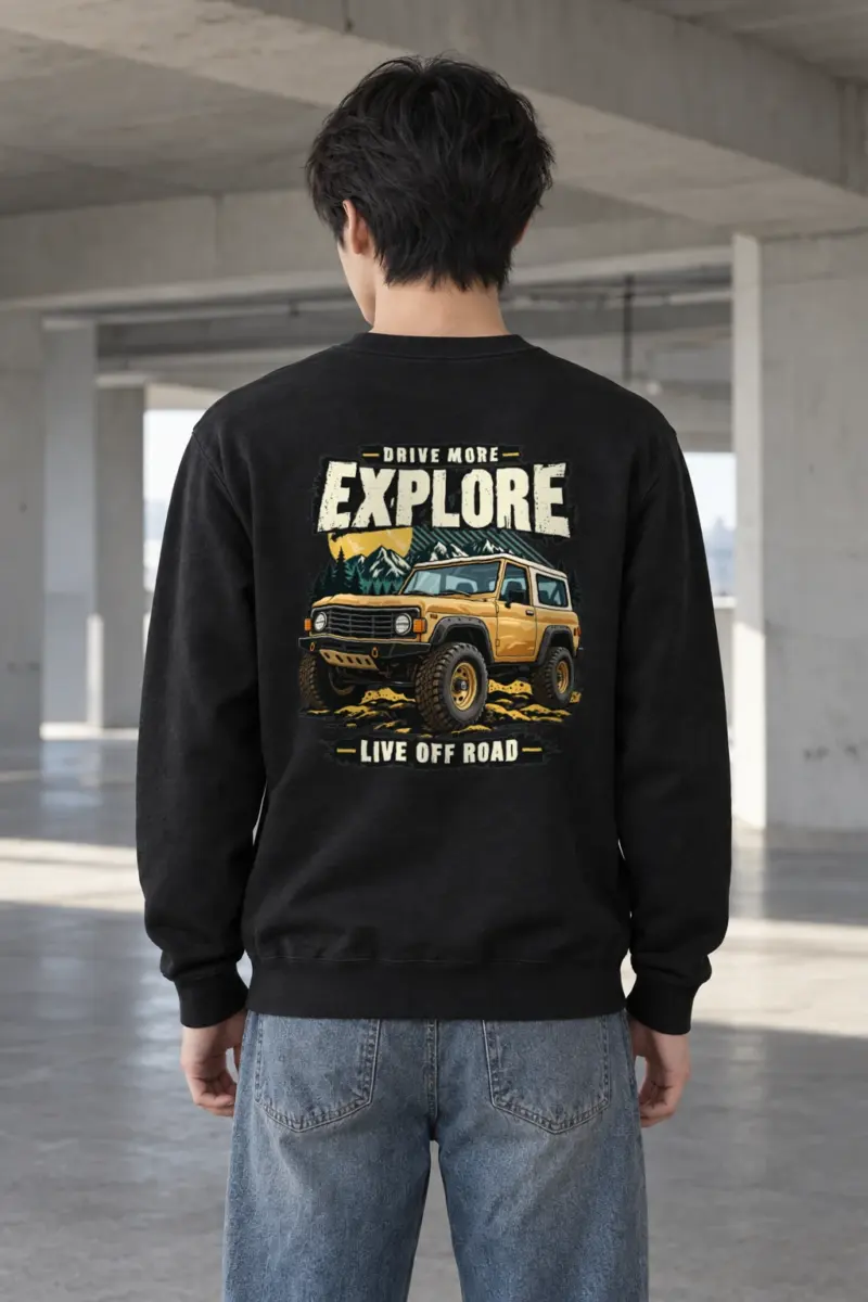 "Drive More Explore" Heavy Blend Unisex Crewneck Sweatshirt