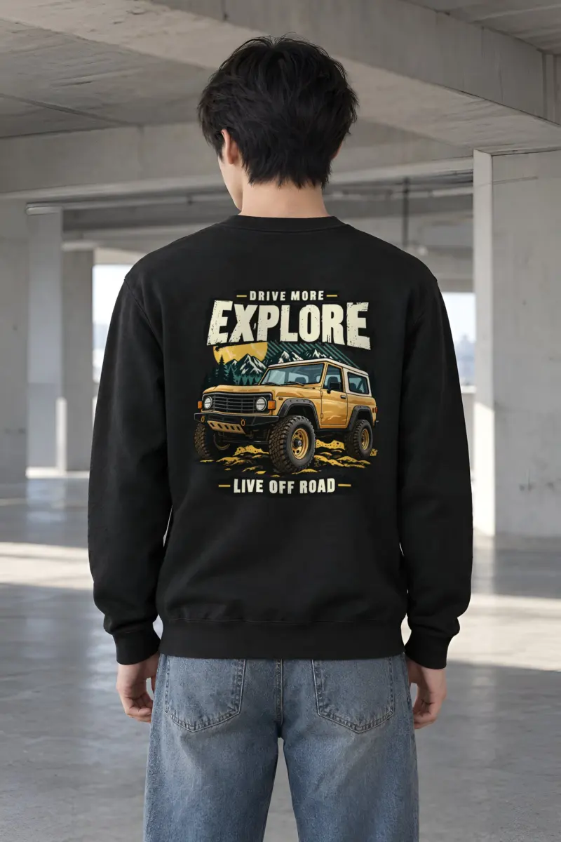 "Drive More Explore" Heavy Blend Unisex Crewneck Sweatshirt