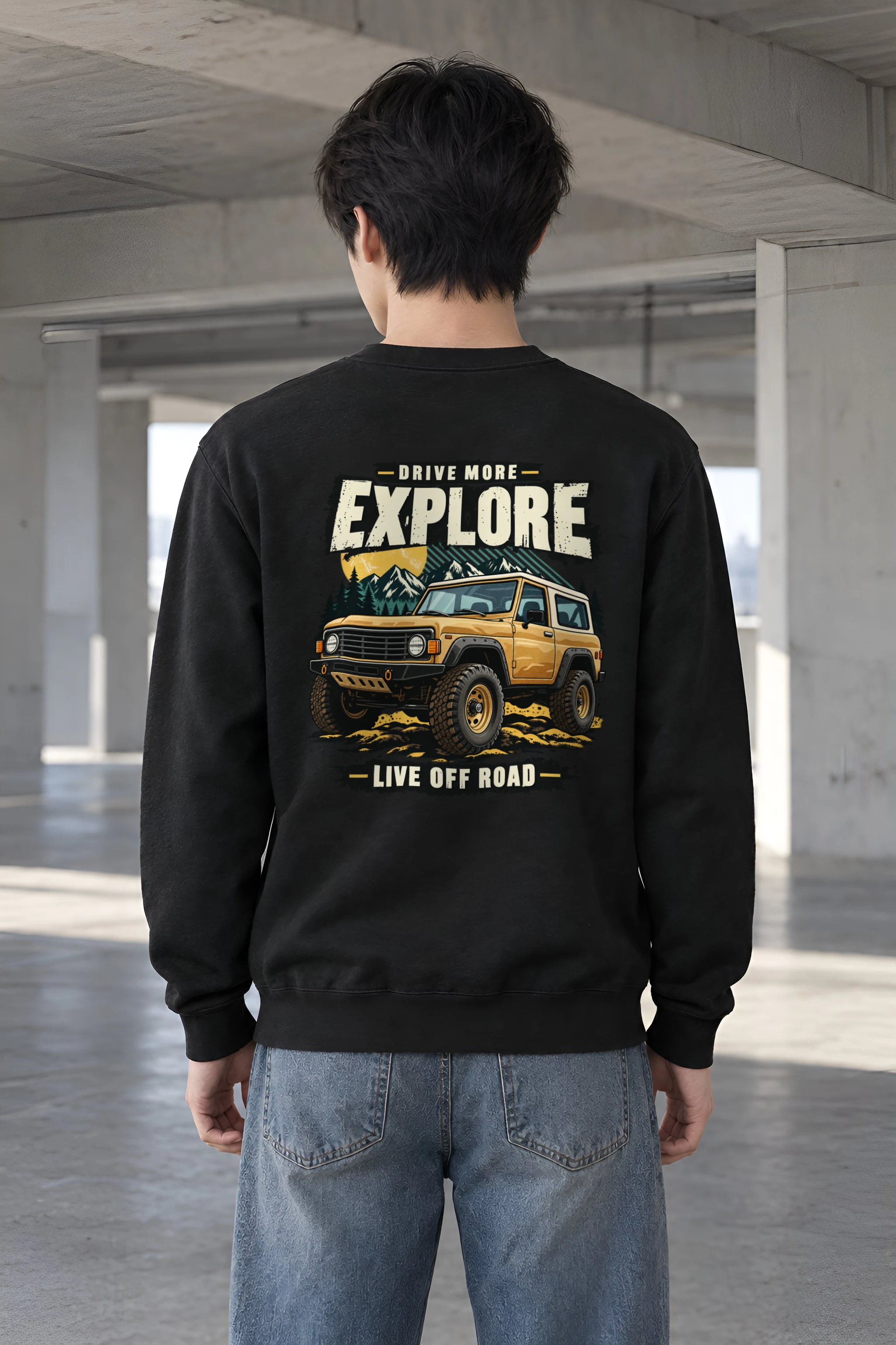 "Drive More Explore" Heavy Blend Unisex Crewneck Sweatshirt