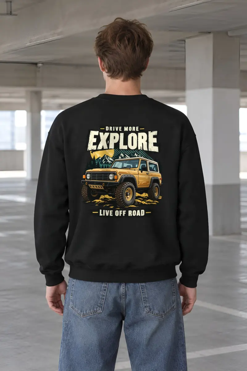 "Drive More Explore" Heavy Blend Unisex Crewneck Sweatshirt