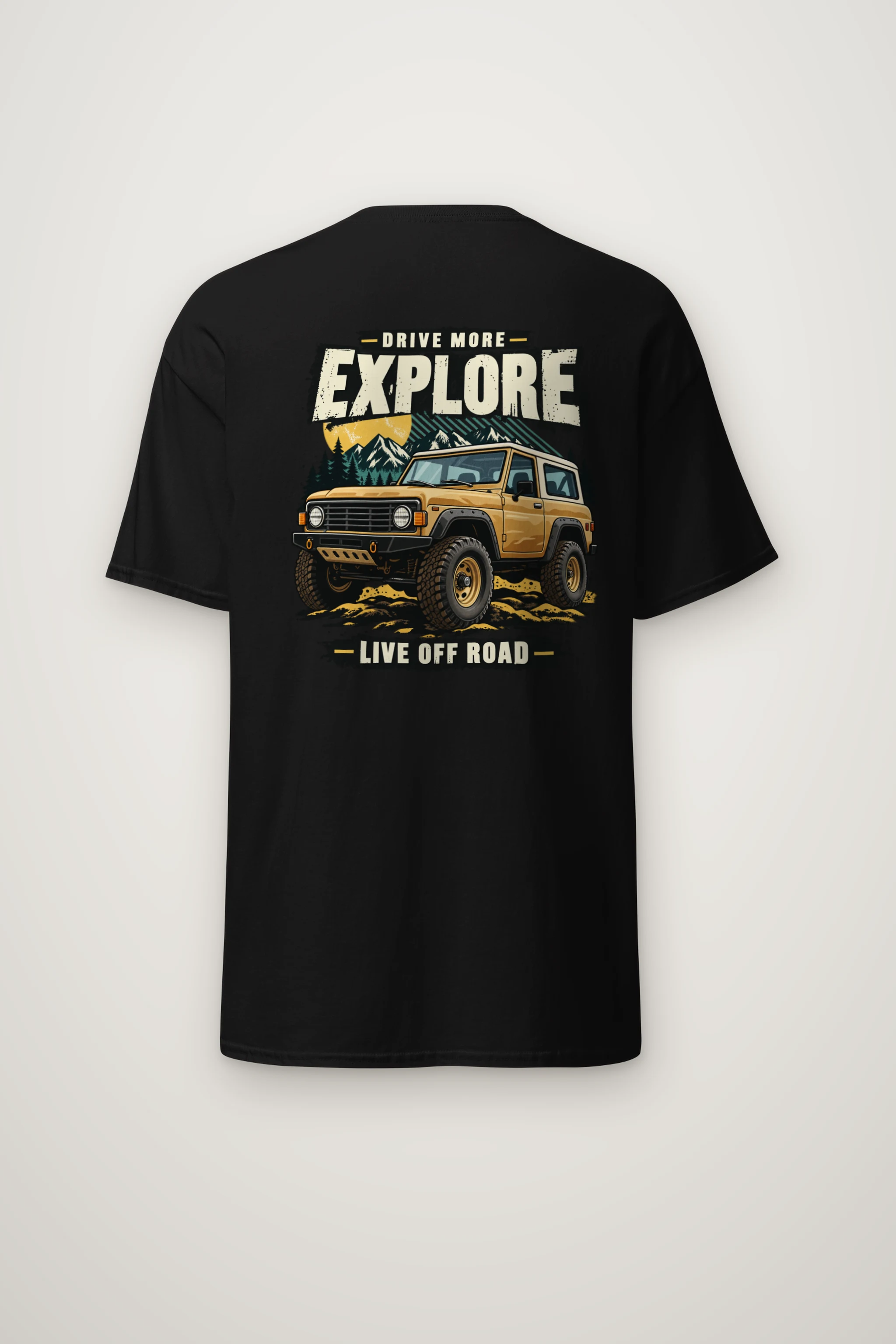 "Drive More Explore" Heavyweight Unisex Crewneck T-shirt