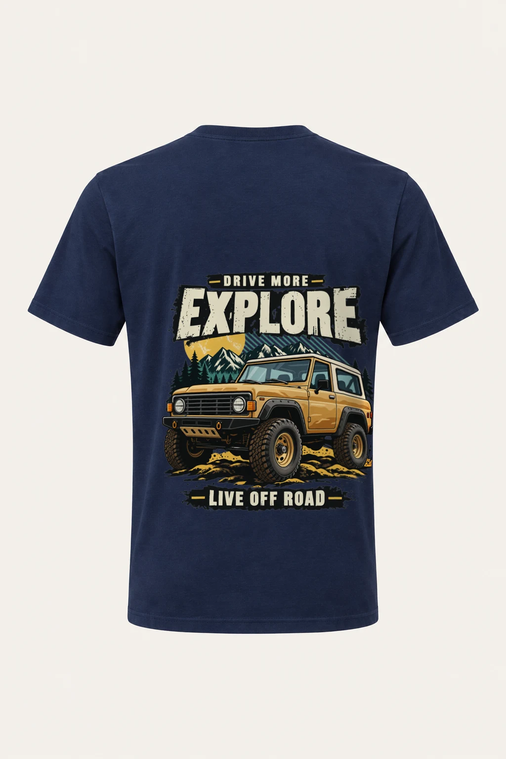"Drive More Explore" Heavyweight Unisex Crewneck T-shirt | Gildan 5000