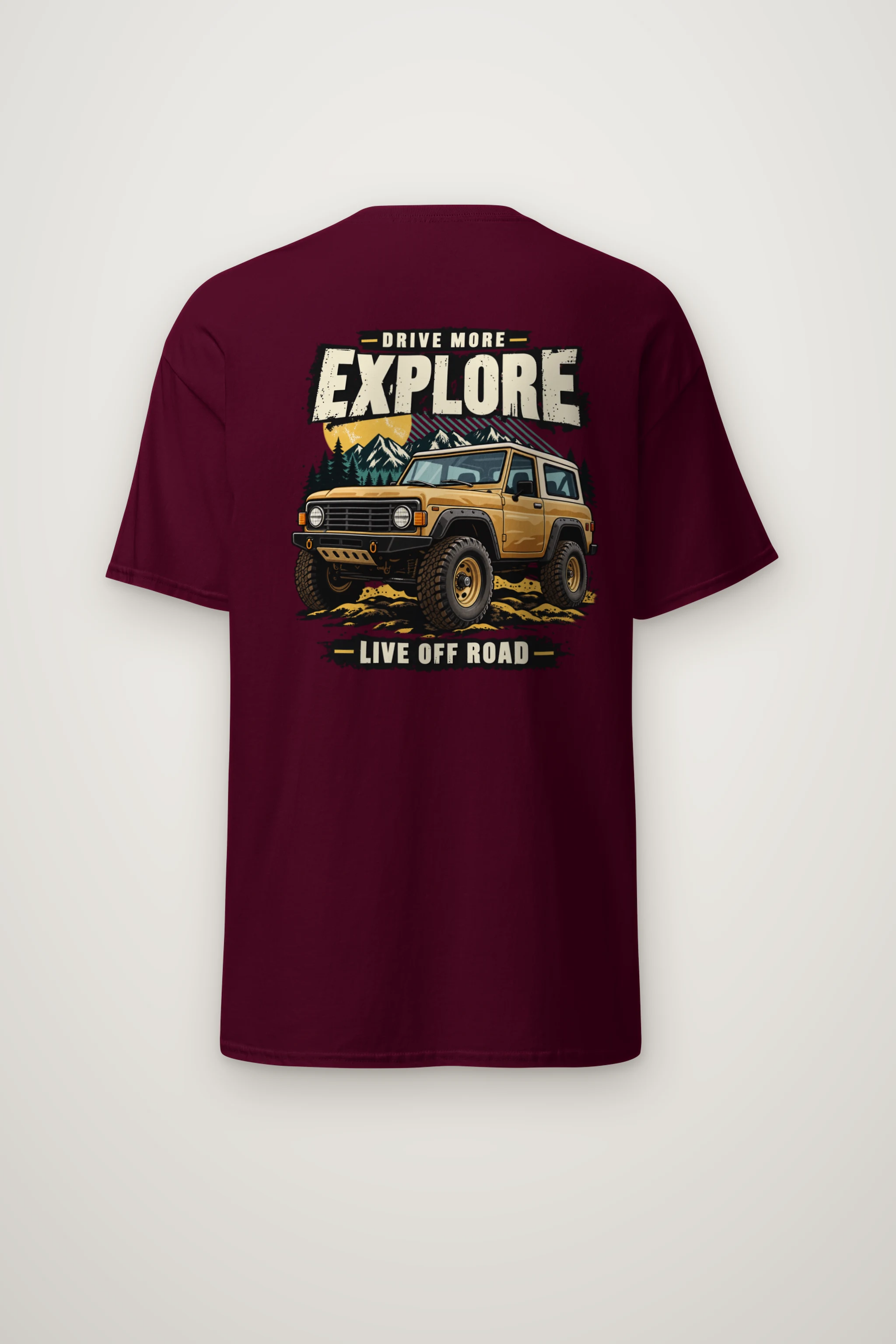 "Drive More Explore" Heavyweight Unisex Crewneck T-shirt