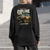 "Drive More Explore" Unisex Longsleeve T-shirt | Gildan 2400