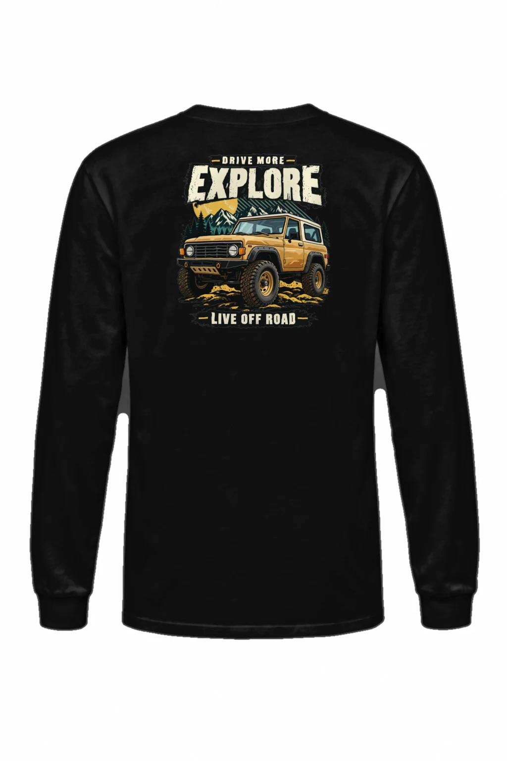 "Drive More Explore" Unisex Longsleeve T-shirt | Gildan 2400
