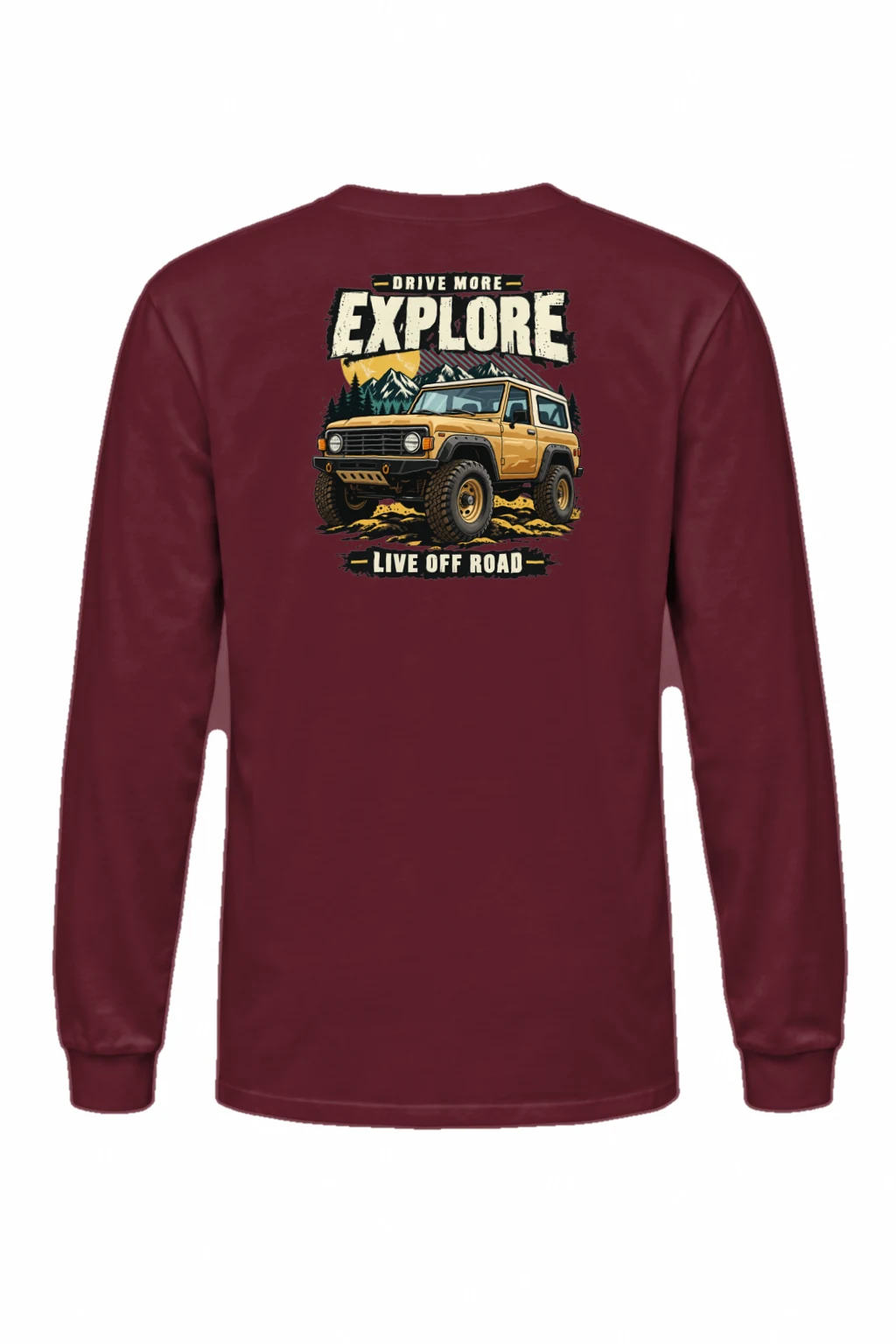 "Drive More Explore" Unisex Longsleeve T-shirt | Gildan 2400