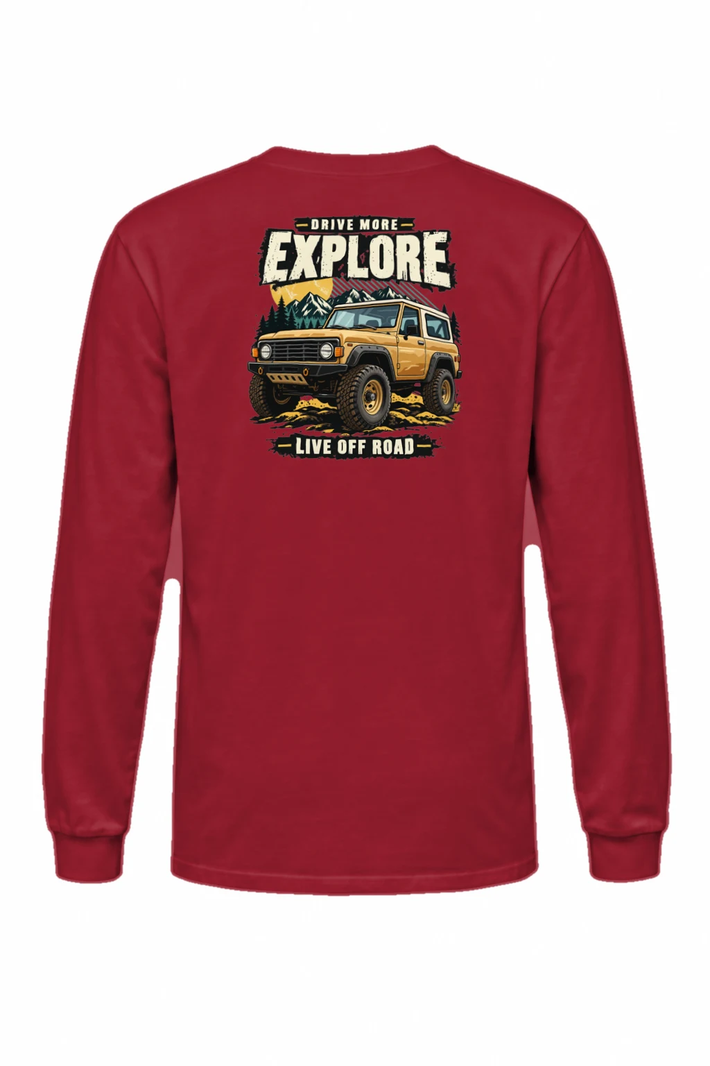 "Drive More Explore" Unisex Longsleeve T-shirt | Gildan 2400