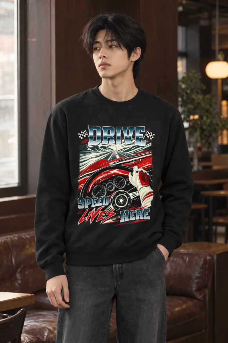 "Drive Speed Lives Here" Heavy Blend Unisex Crewneck Sweatshirt