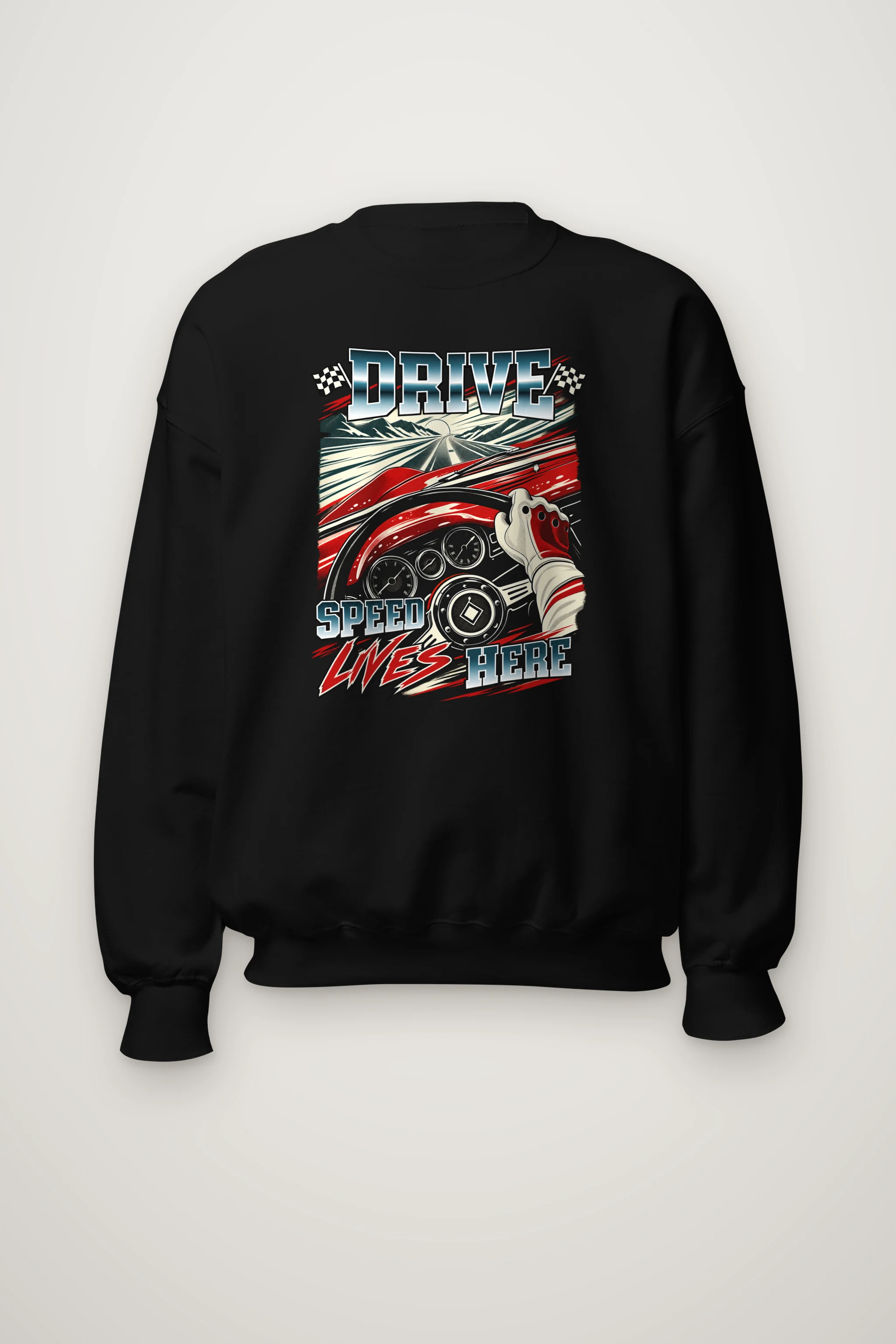 "Drive Speed Lives Here" Heavy Blend Unisex Crewneck Sweatshirt