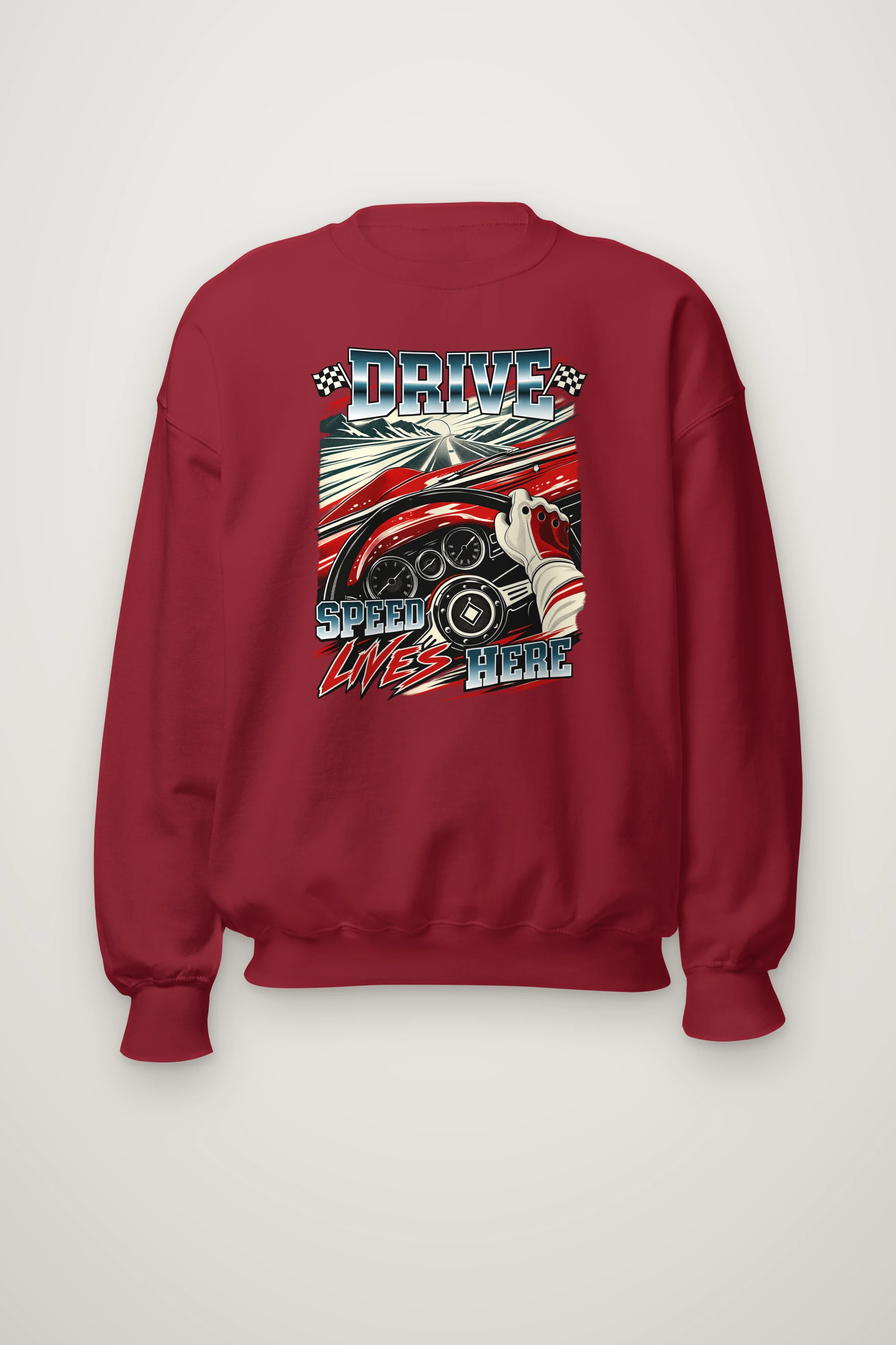 "Drive Speed Lives Here" Heavy Blend Unisex Crewneck Sweatshirt