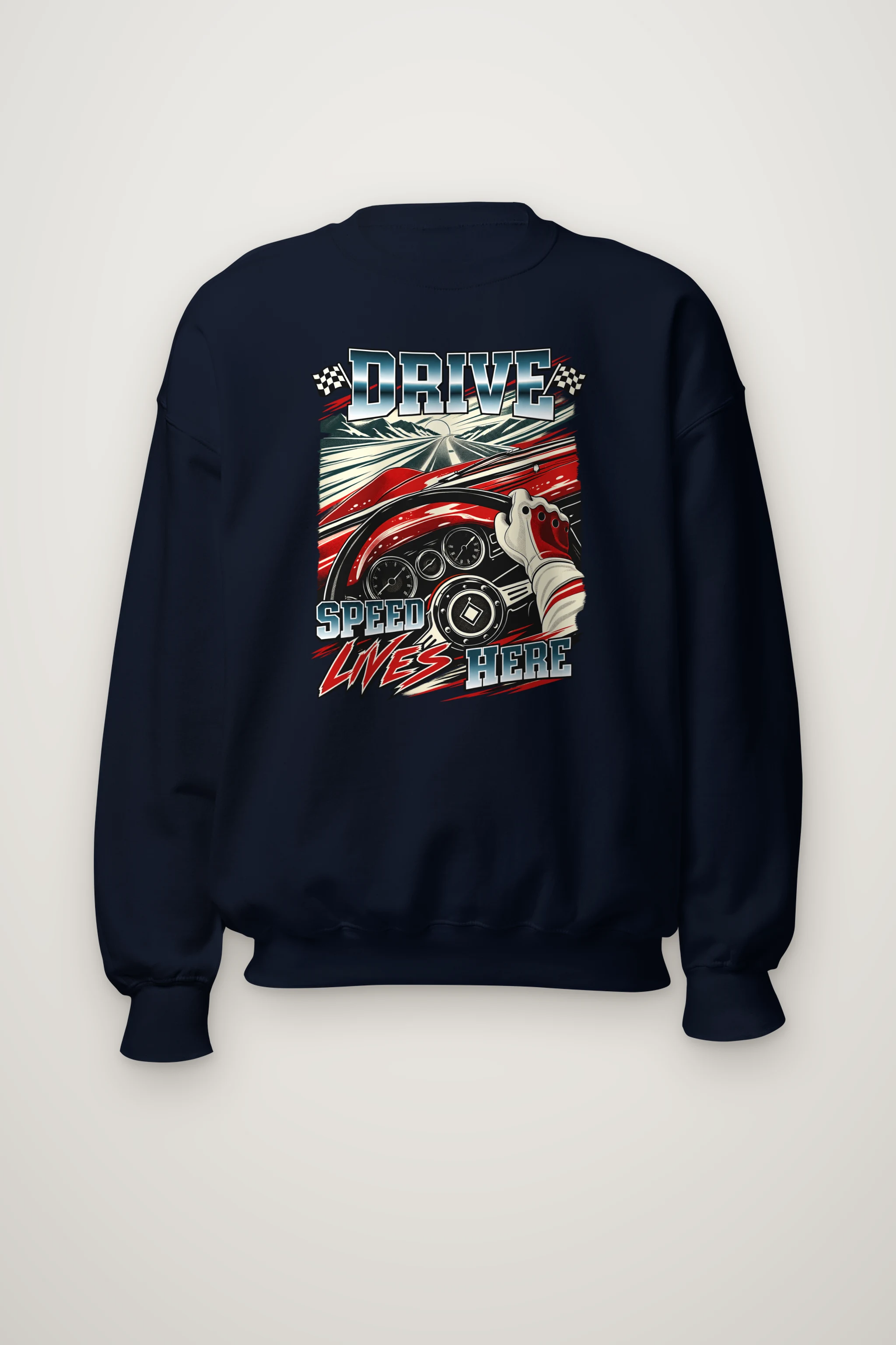 "Drive Speed Lives Here" Heavy Blend Unisex Crewneck Sweatshirt