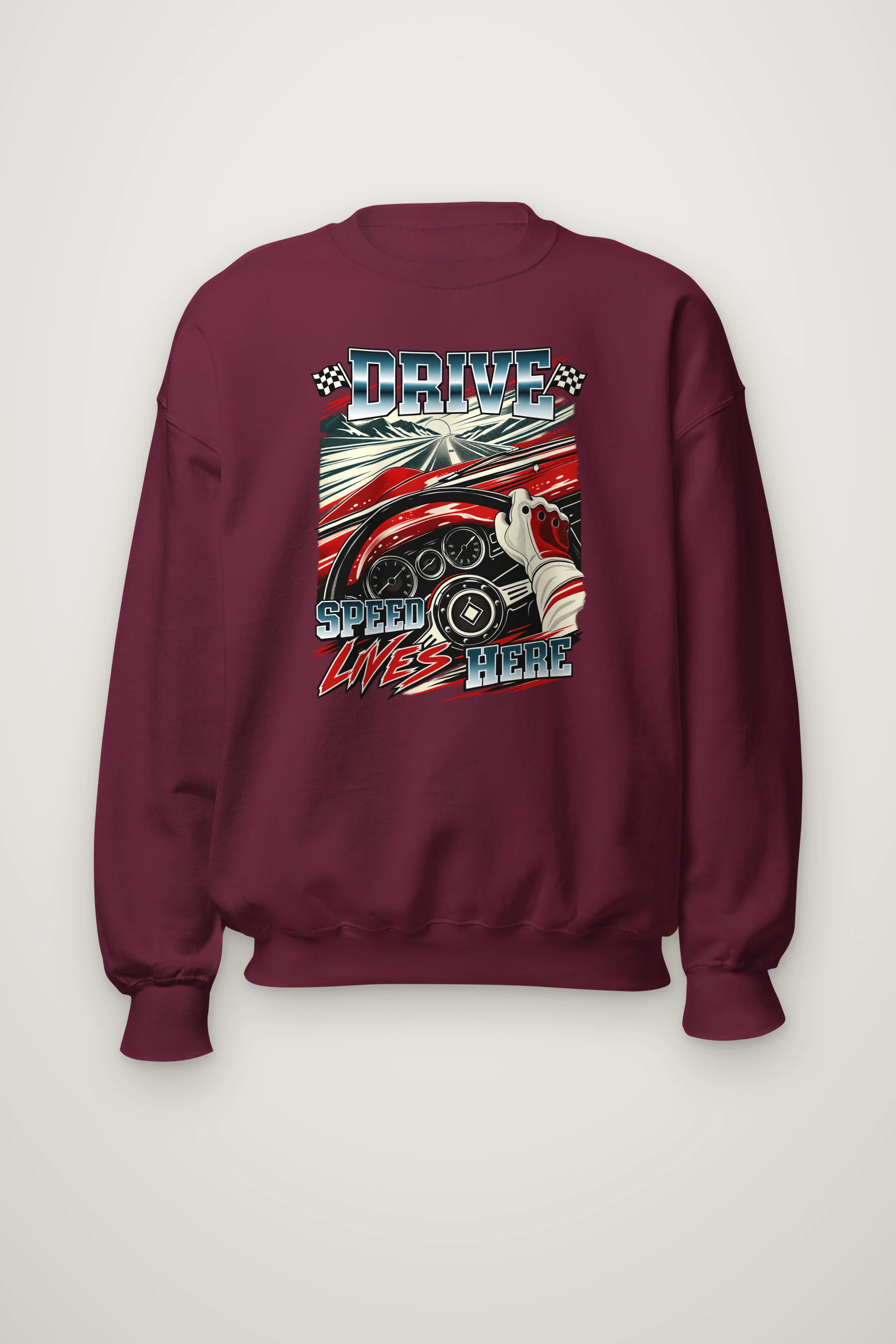 "Drive Speed Lives Here" Heavy Blend Unisex Crewneck Sweatshirt