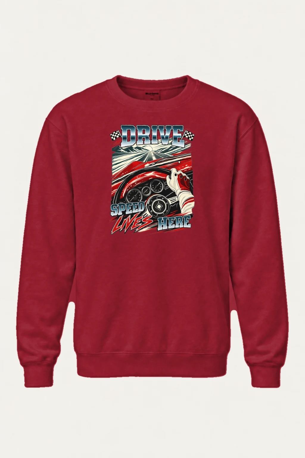 "Drive Speed Lives Here" Heavy Blend Unisex Crewneck Sweatshirt | Gildan 18000