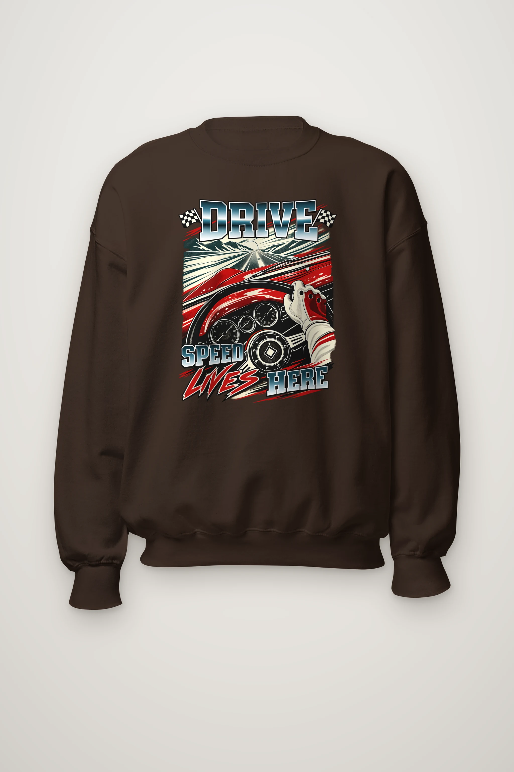 "Drive Speed Lives Here" Heavy Blend Unisex Crewneck Sweatshirt
