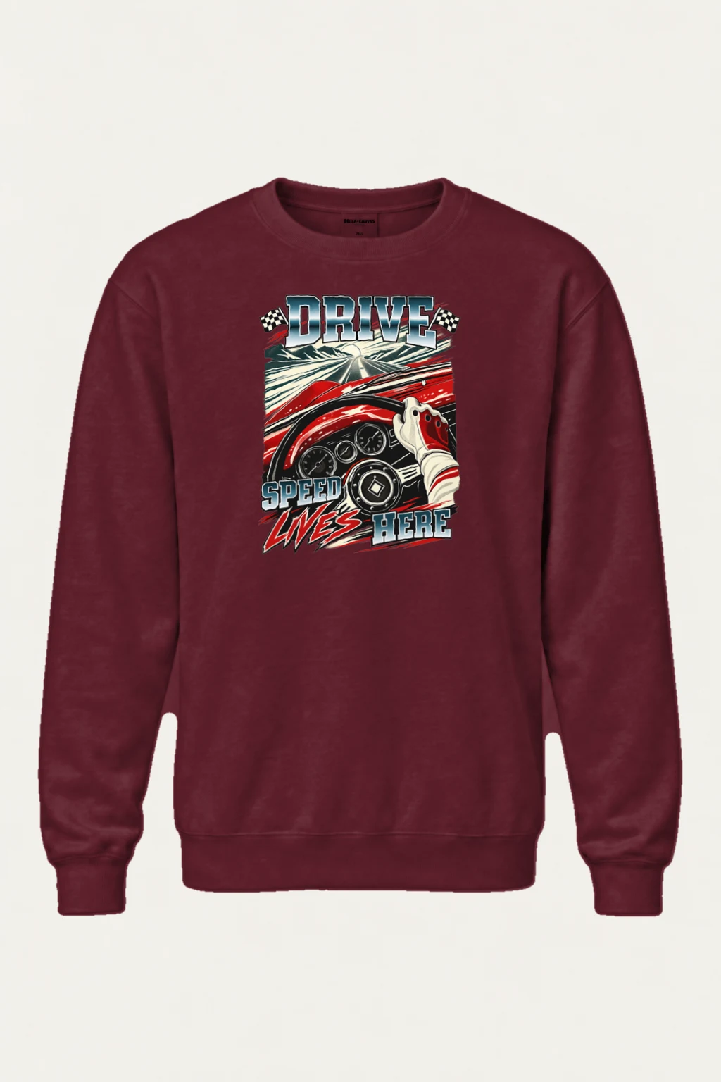 "Drive Speed Lives Here" Heavy Blend Unisex Crewneck Sweatshirt | Gildan 18000