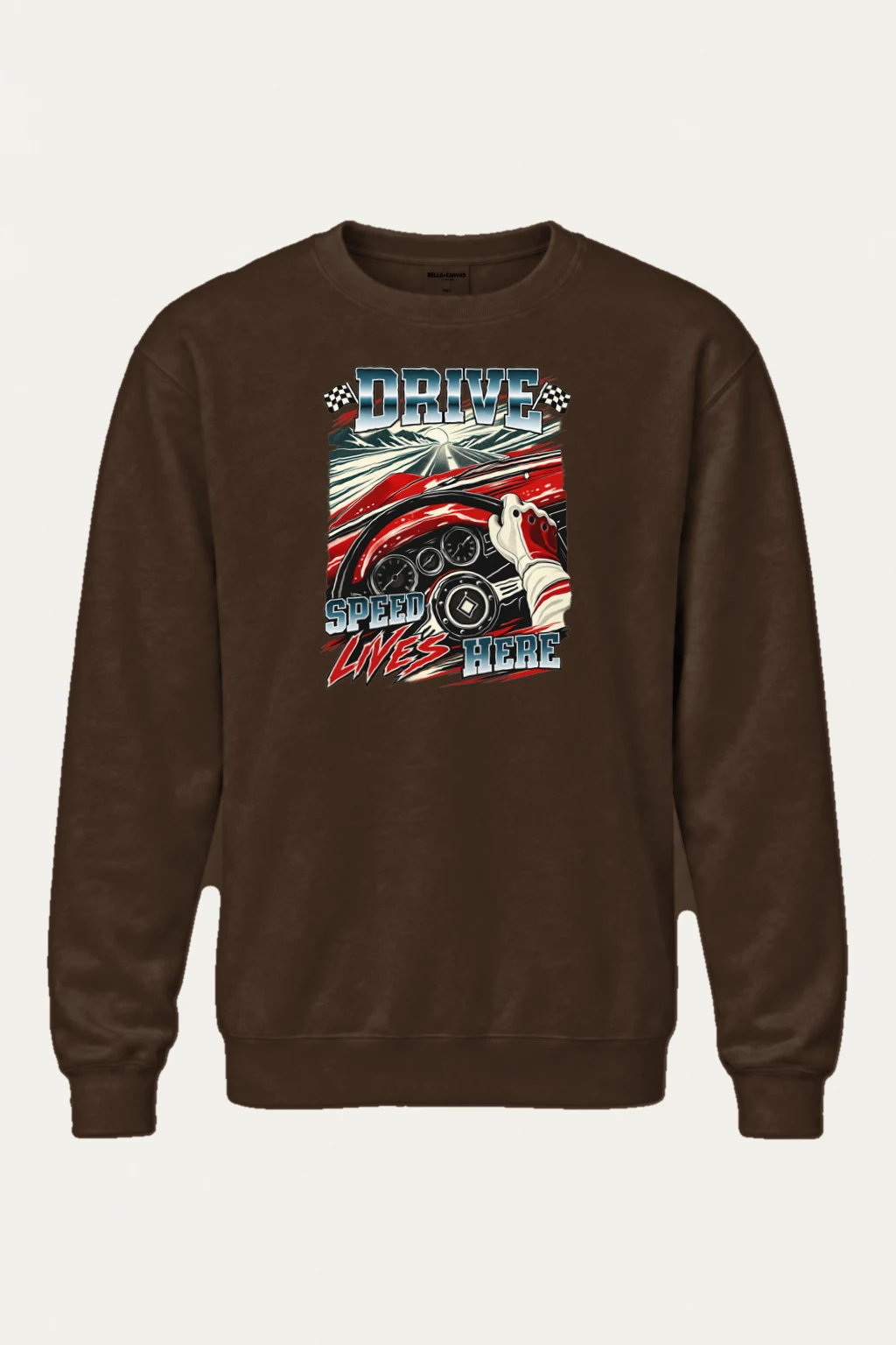 "Drive Speed Lives Here" Heavy Blend Unisex Crewneck Sweatshirt | Gildan 18000