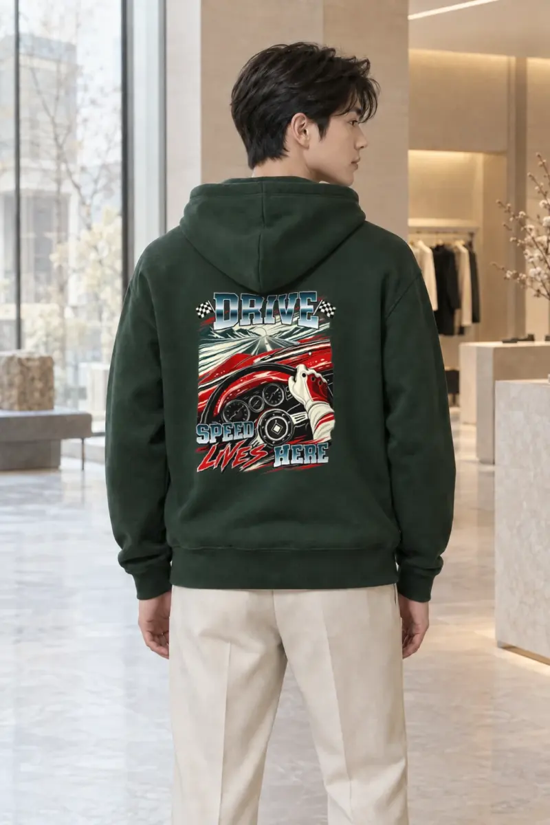 "Drive Speed Lives Here" Heavy Blend Unisex Pullover Hoodie | Gildan 18500
