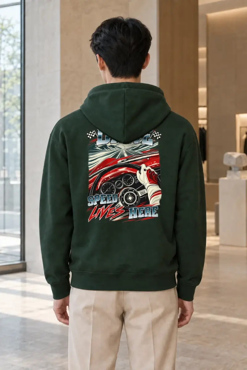 "Drive Speed Lives Here" Heavy Blend Unisex Pullover Hoodie | Gildan 18500