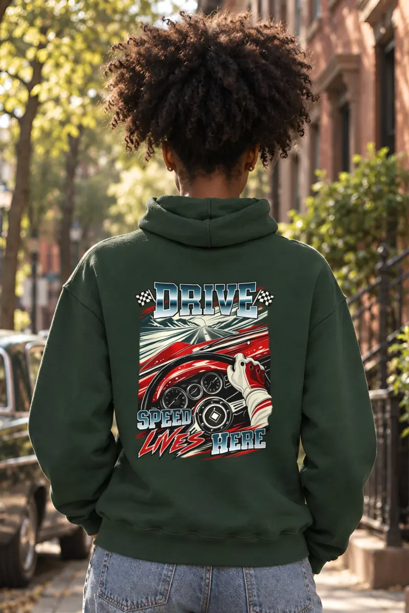 "Drive Speed Lives Here" Heavy Blend Unisex Pullover Hoodie