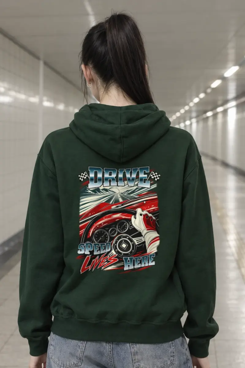 "Drive Speed Lives Here" Heavy Blend Unisex Pullover Hoodie
