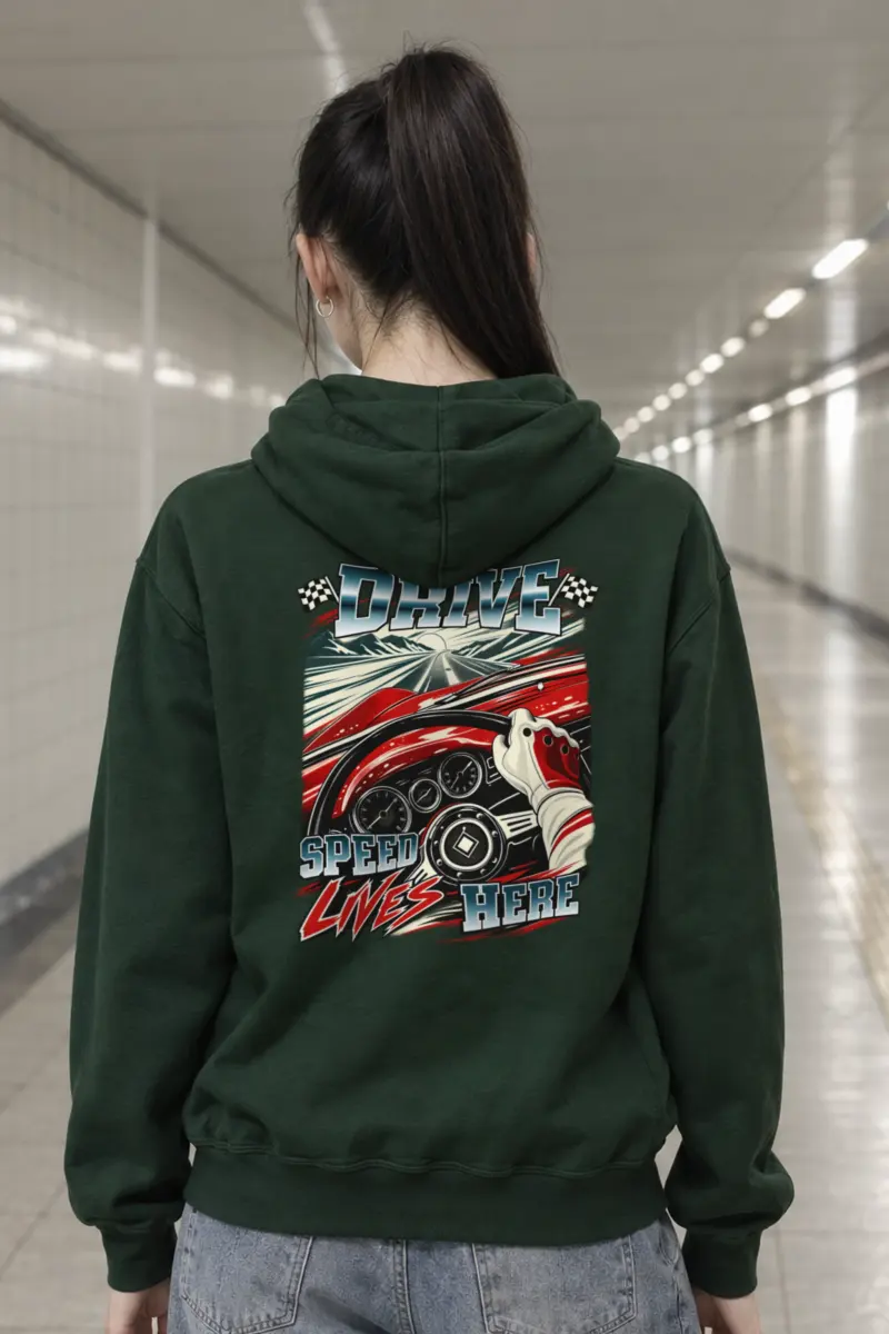 "Drive Speed Lives Here" Heavy Blend Unisex Pullover Hoodie