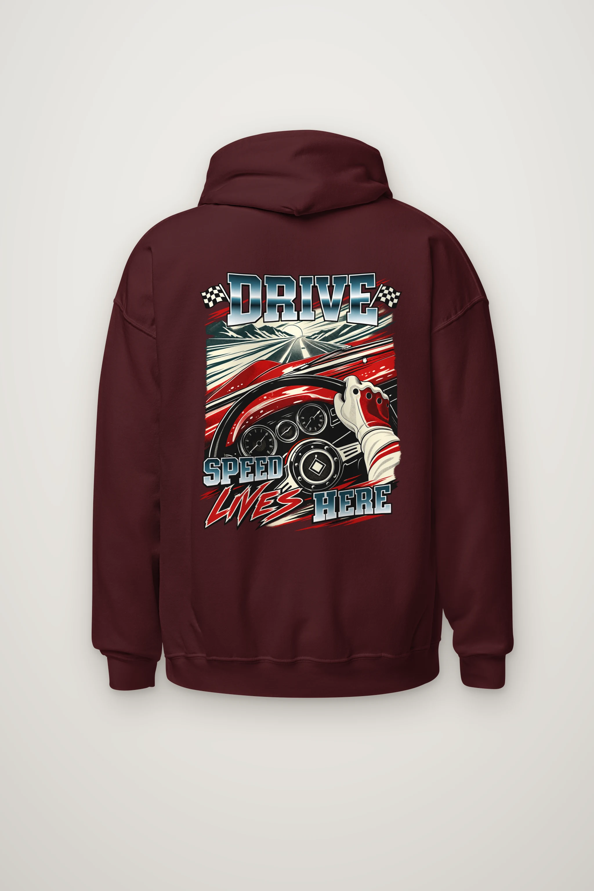 "Drive Speed Lives Here" Heavy Blend Unisex Pullover Hoodie