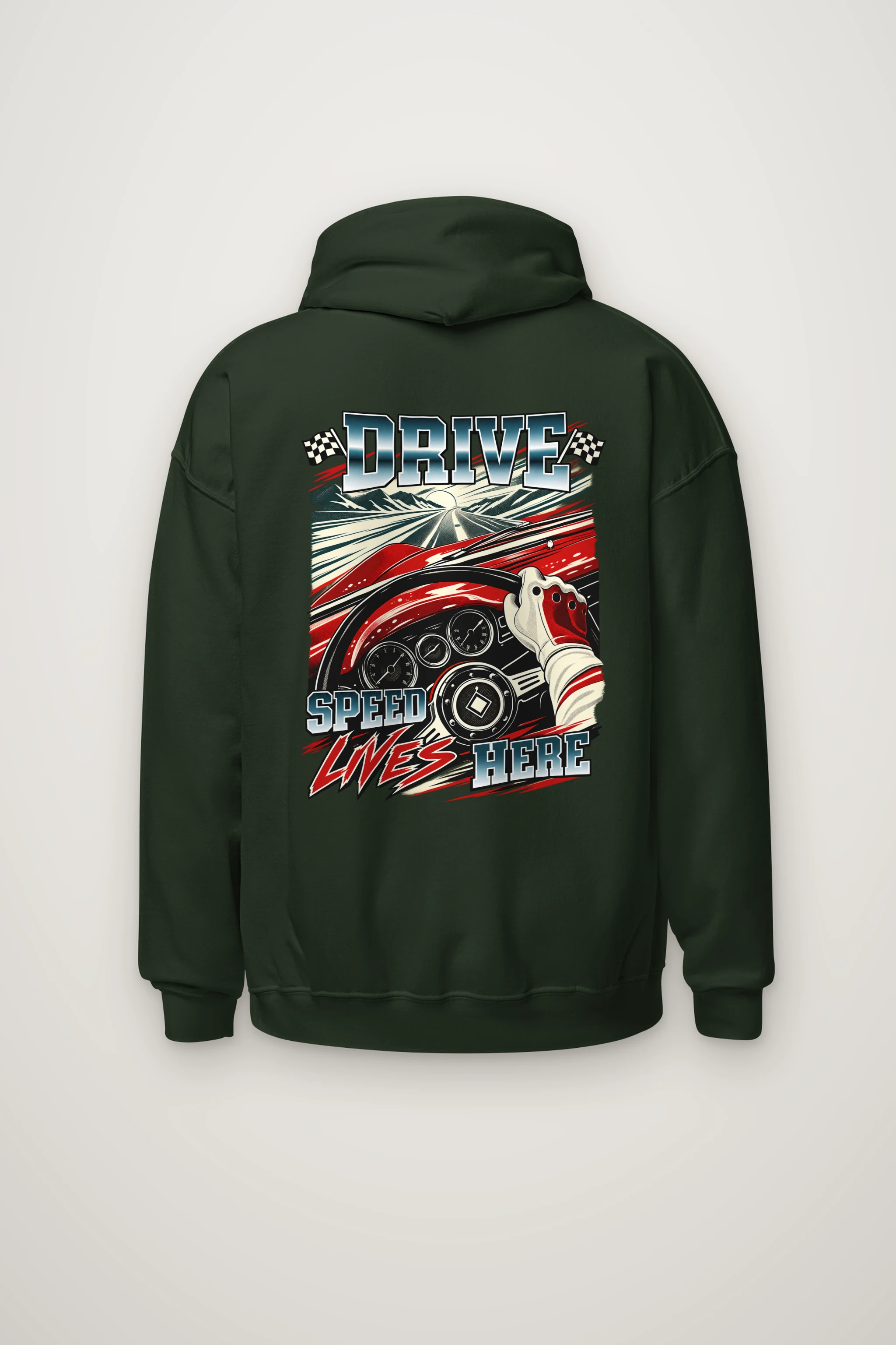 "Drive Speed Lives Here" Heavy Blend Unisex Pullover Hoodie