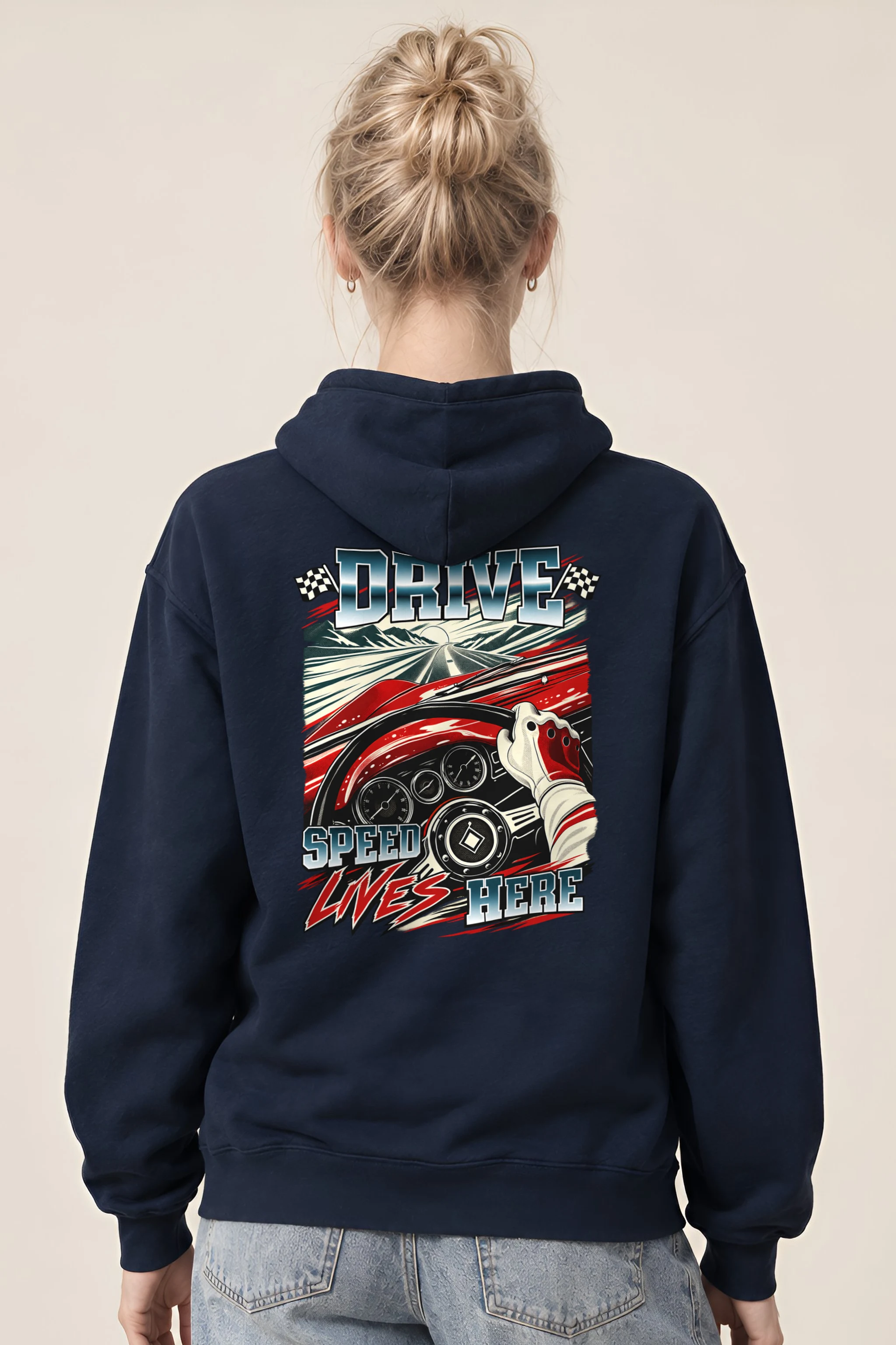 "Drive Speed Lives Here" 1 Pullover Hoodie