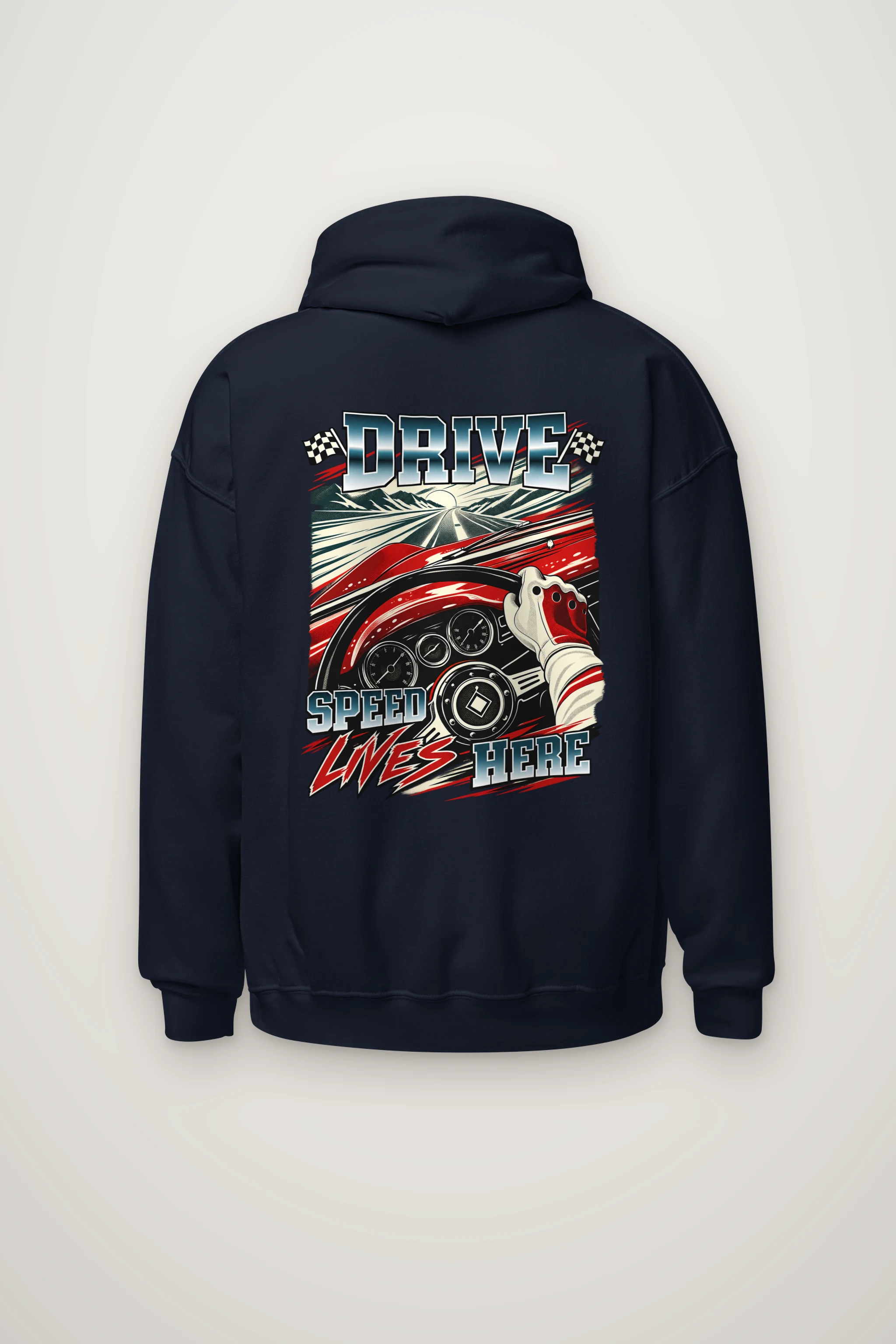 "Drive Speed Lives Here" Heavy Blend Unisex Pullover Hoodie