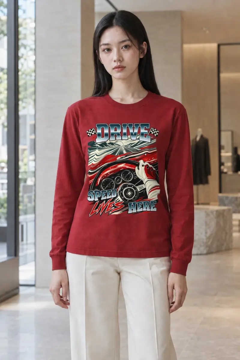 "Drive Speed Lives Here" Unisex Longsleeve T-shirt | Gildan 2400