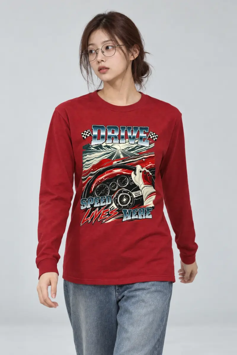"Drive Speed Lives Here" Unisex Longsleeve T-shirt