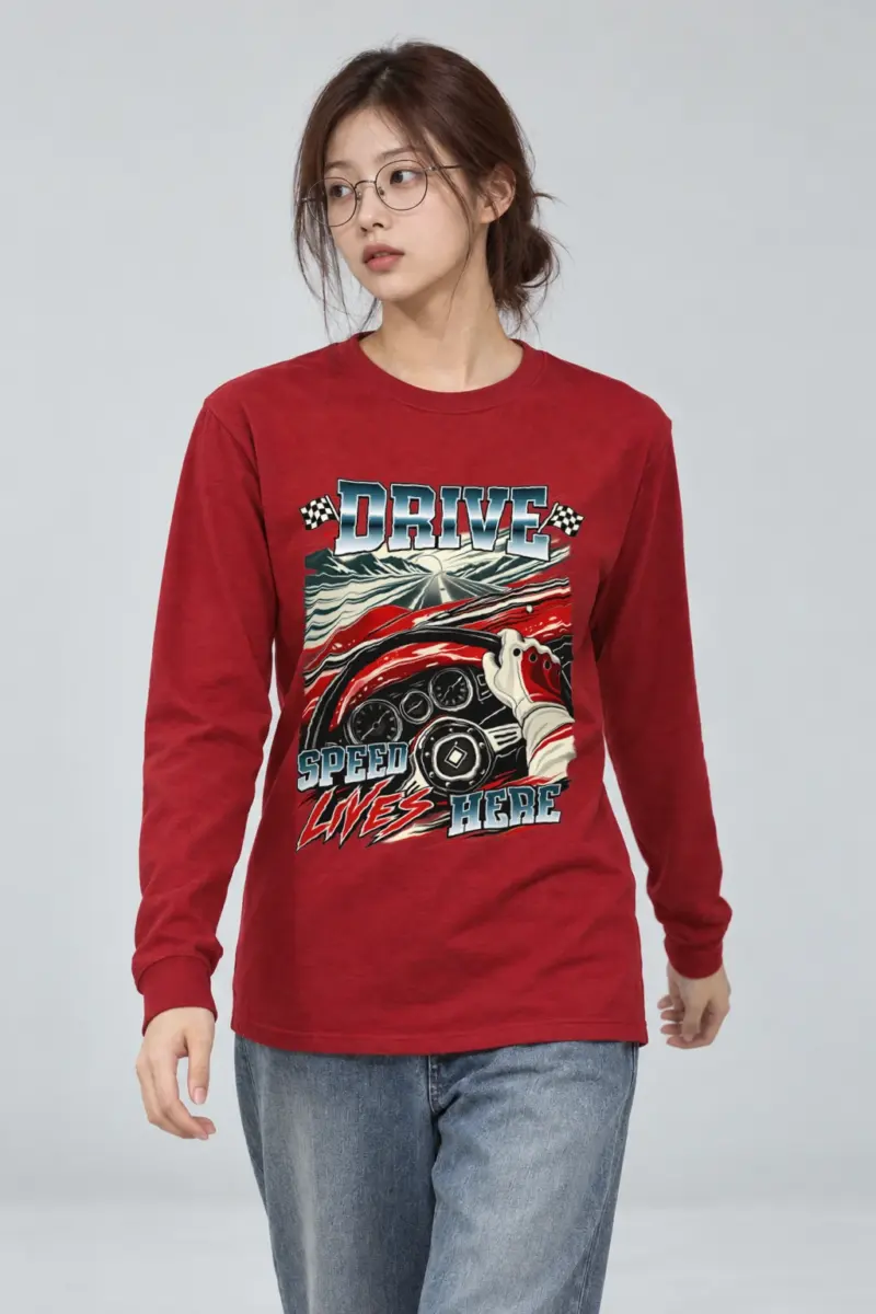 "Drive Speed Lives Here" Unisex Longsleeve T-shirt