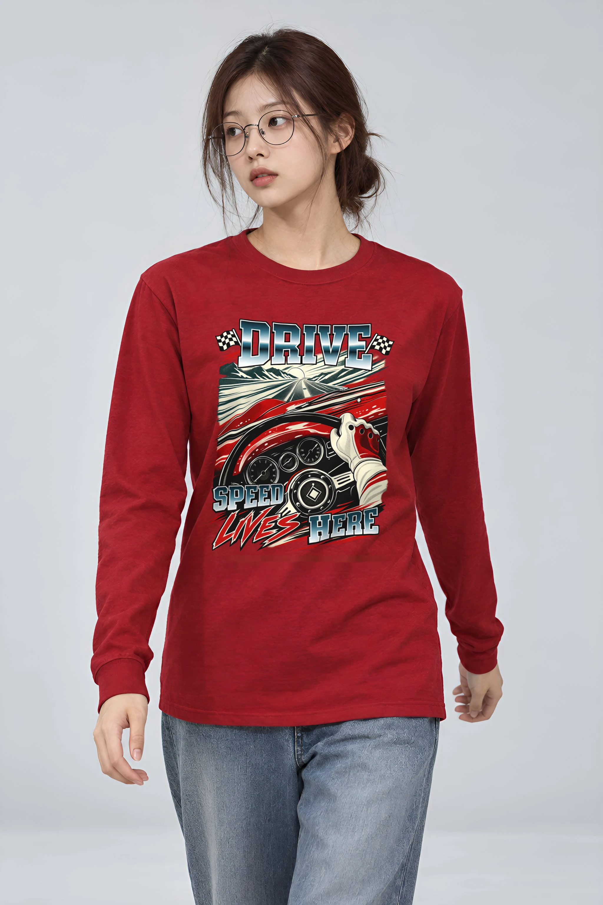 "Drive Speed Lives Here" Unisex Longsleeve T-shirt