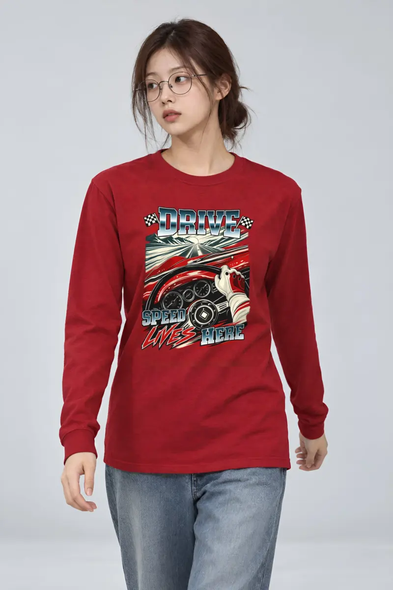 "Drive Speed Lives Here" Unisex Longsleeve T-shirt