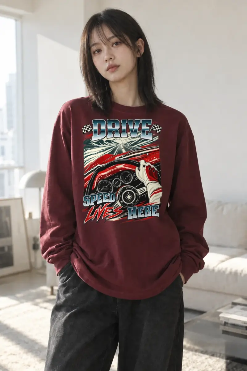 "Drive Speed Lives Here" Unisex Longsleeve T-shirt | Gildan 2400