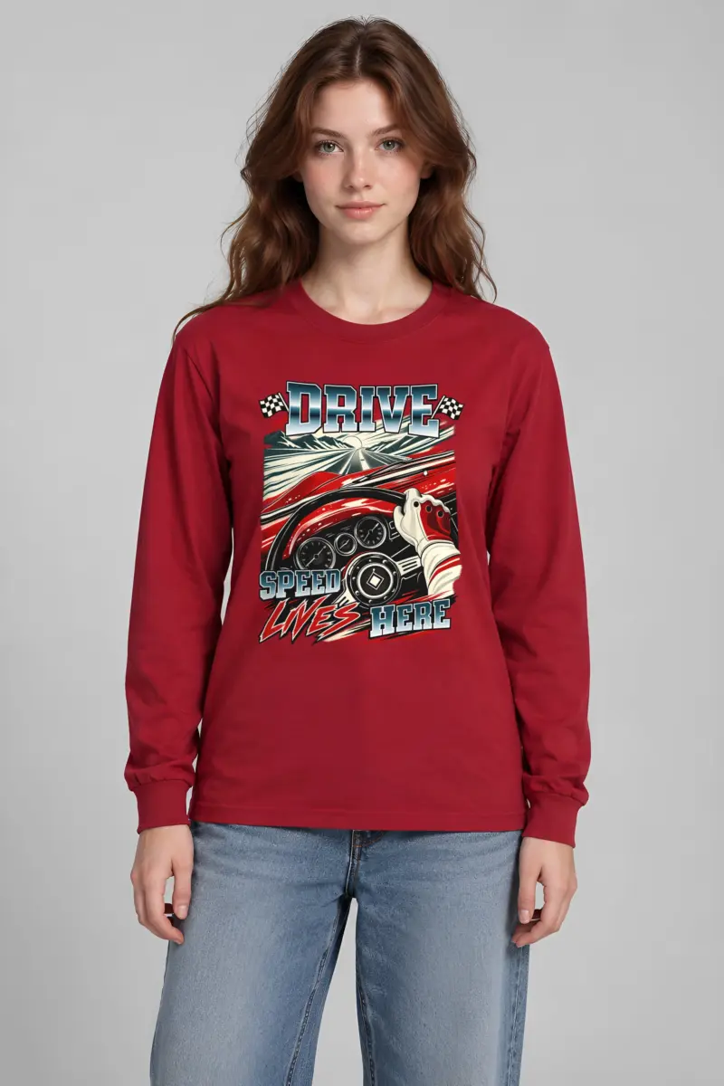 "Drive Speed Lives Here" Unisex Longsleeve T-shirt