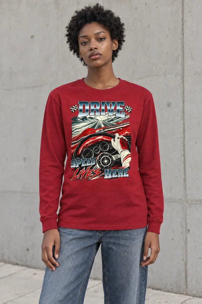 "Drive Speed Lives Here" Unisex Longsleeve T-shirt | Gildan 2400