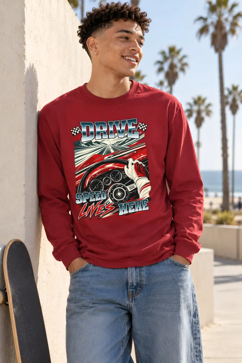 "Drive Speed Lives Here" Unisex Longsleeve T-shirt