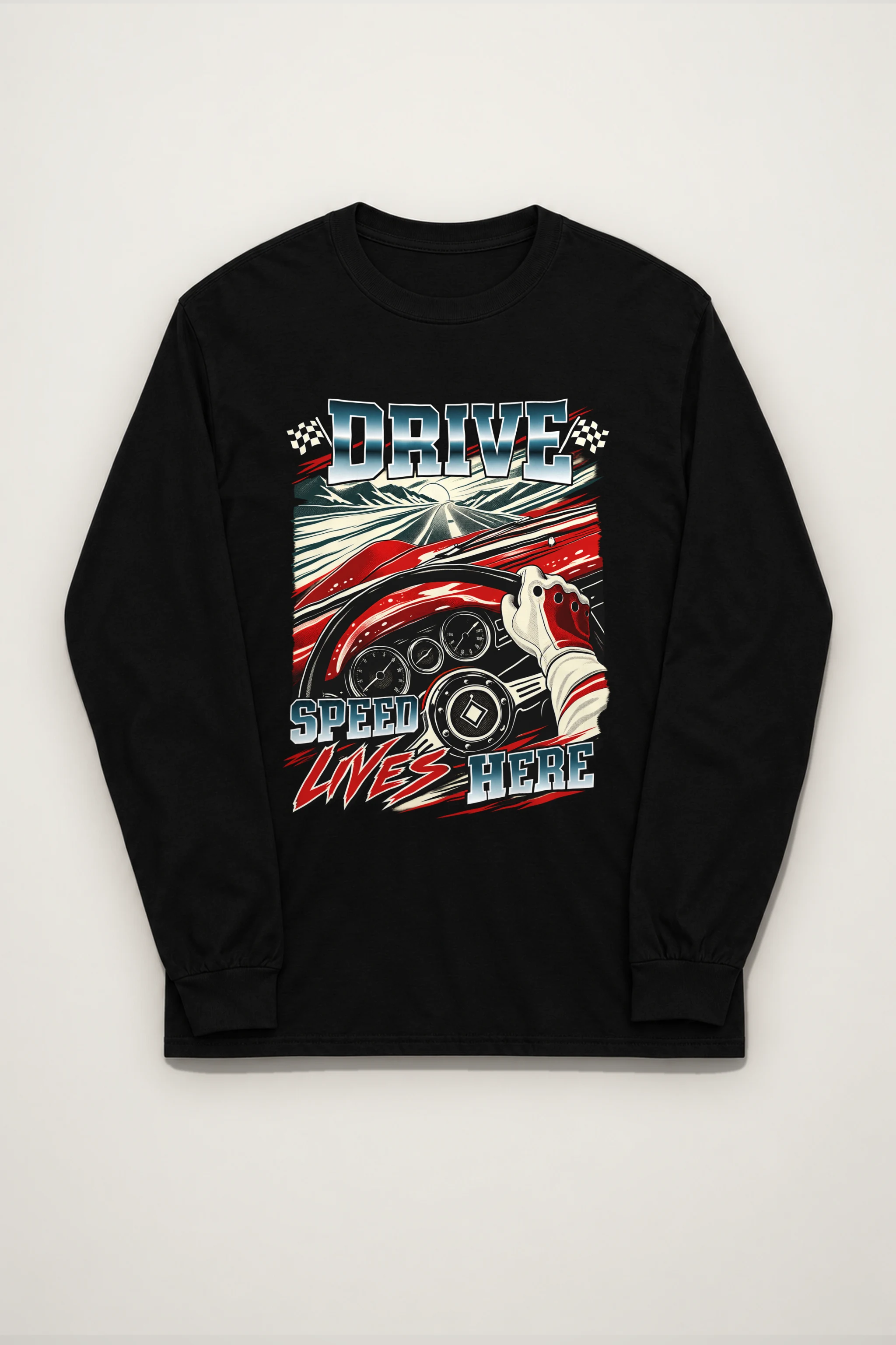 "Drive Speed Lives Here" Unisex Longsleeve T-shirt