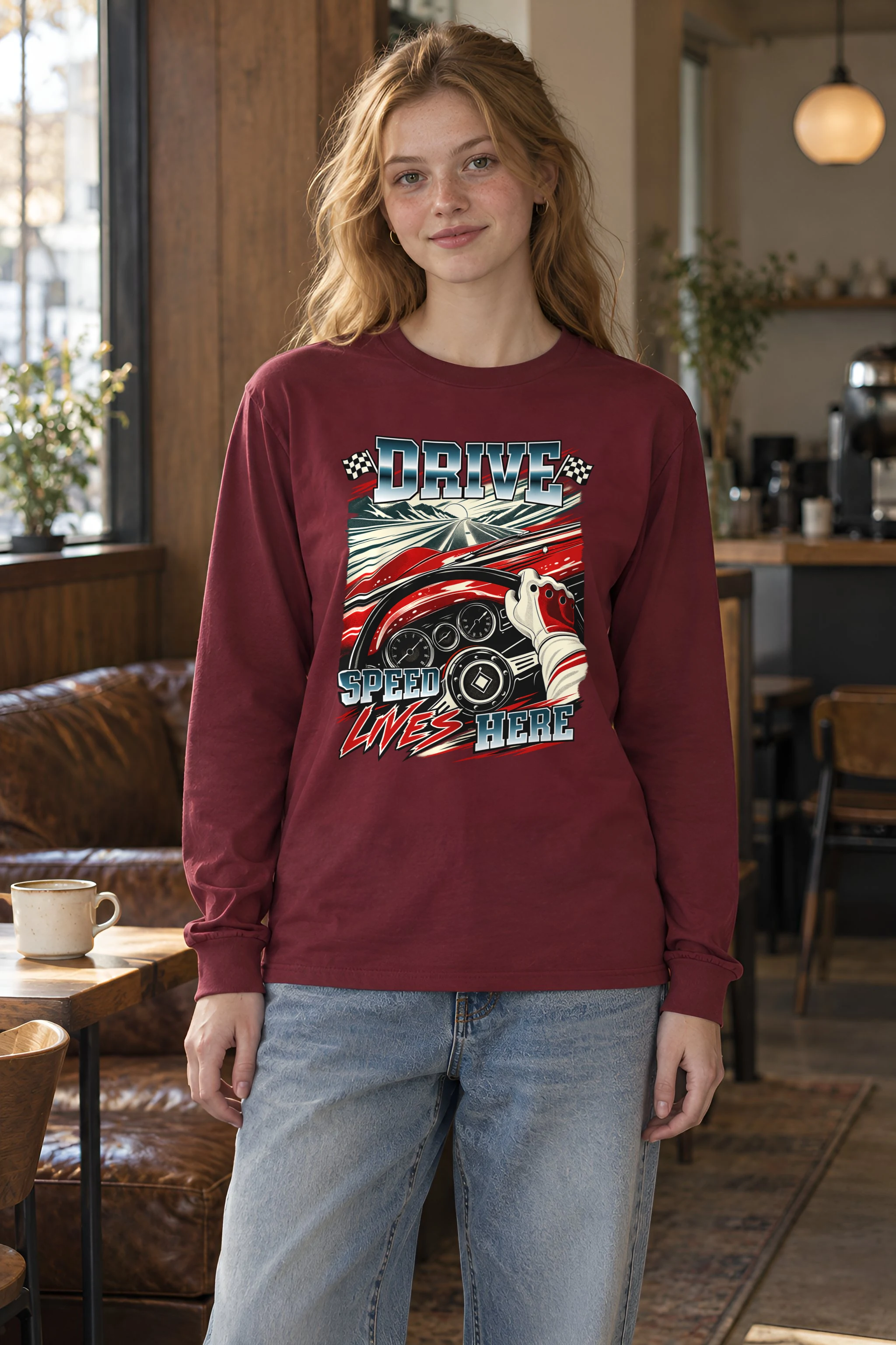 "Drive Speed Lives Here" Unisex Longsleeve T-shirt