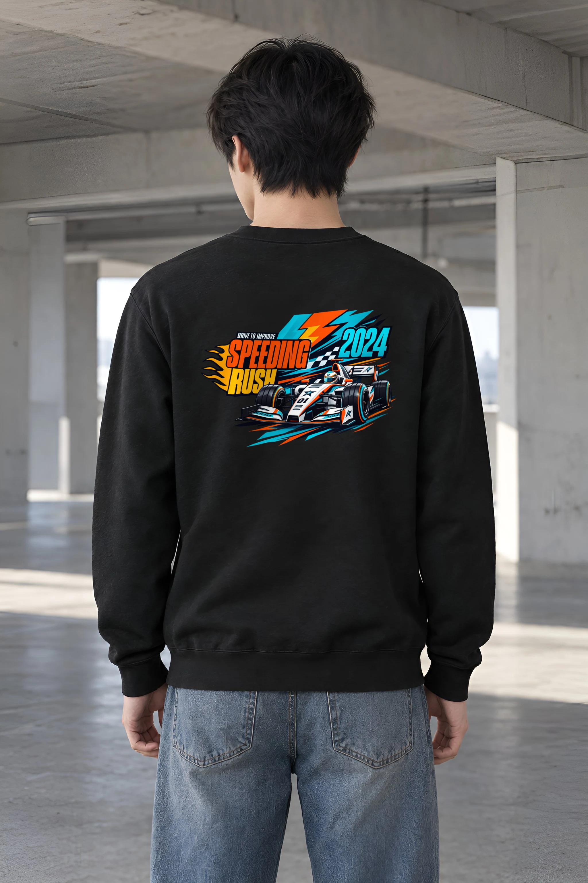 "Drive To Improve" Heavy Blend Unisex Crewneck Sweatshirt