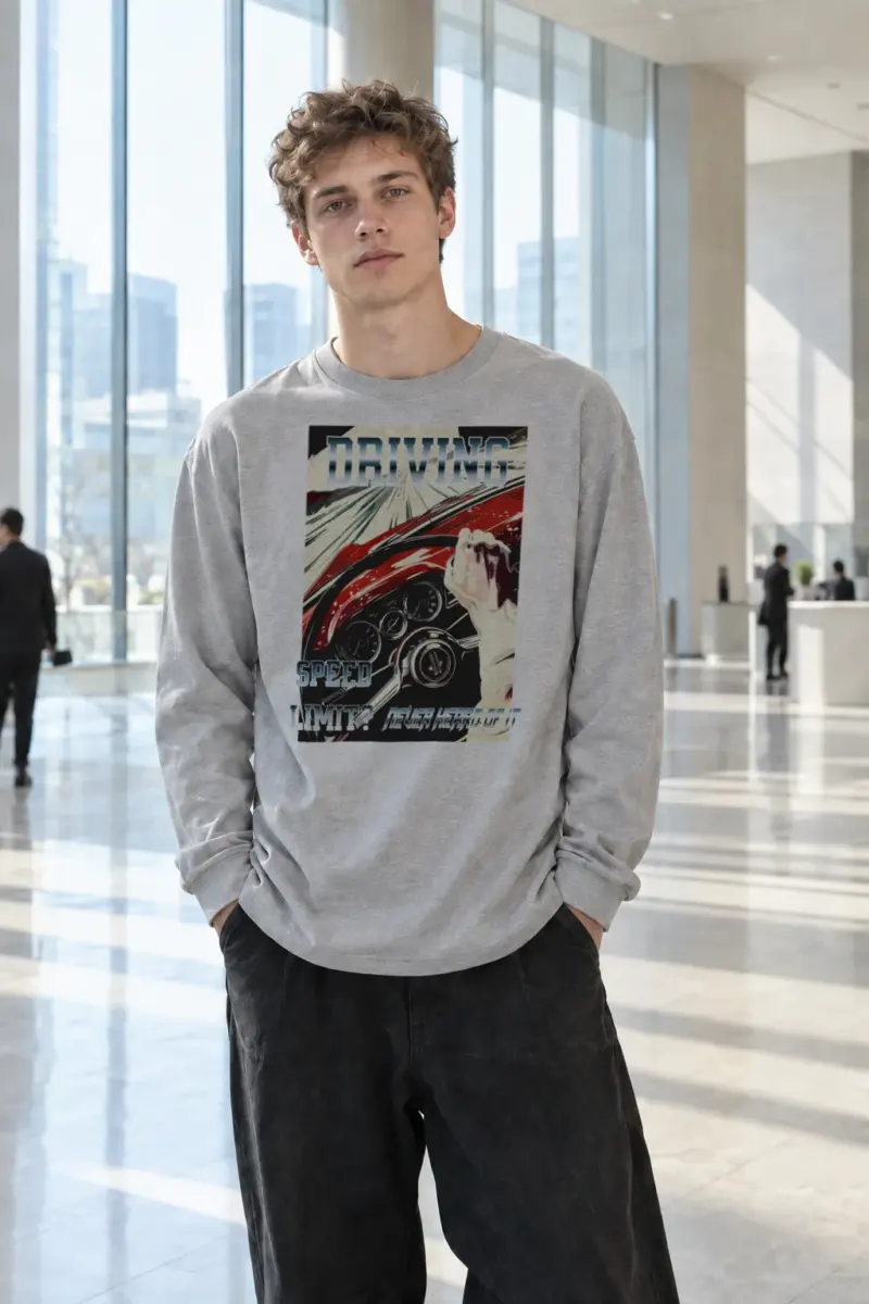 “Driving Speed Limit?” Unisex Longsleeve T-shirt | Gildan 2400