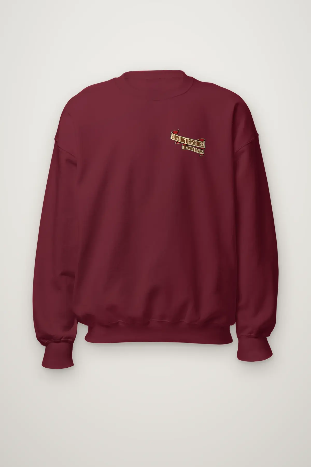 "Drying Offshore Between Dives" Heavy Blend Unisex Crewneck Sweatshirt