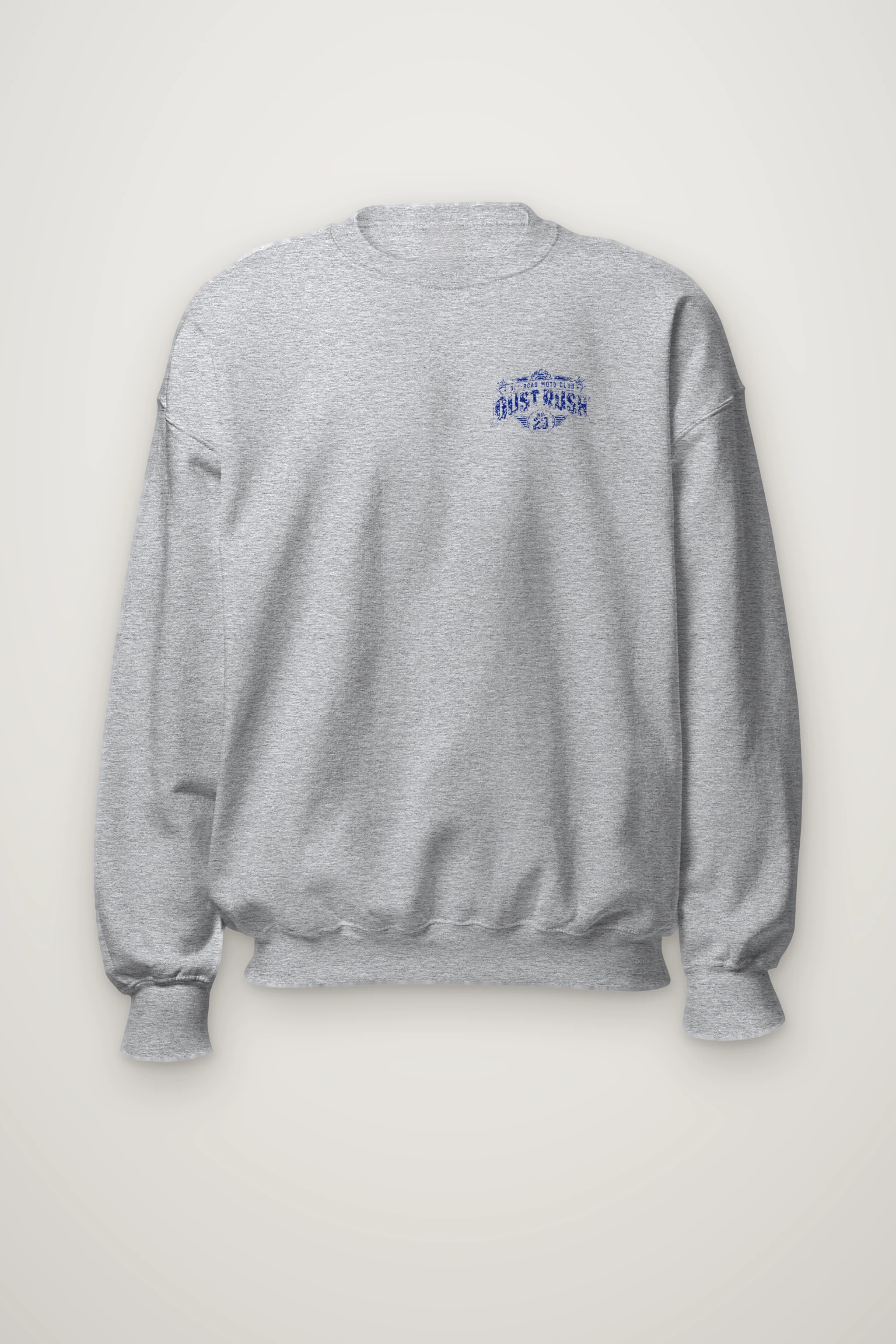 "Dust Rush Moto Club" Heavy Blend Unisex Crewneck Sweatshirt